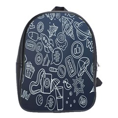 Internet Planet Drinks School Bag (xl) by artworkshop