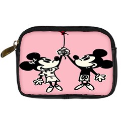 Baloon Love Mickey & Minnie Mouse Digital Camera Leather Case by nate14shop