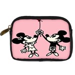 Baloon Love Mickey & Minnie Mouse Digital Camera Leather Case Front