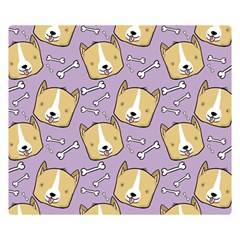 Corgi Pattern Double Sided Flano Blanket (small)  by Sudhe