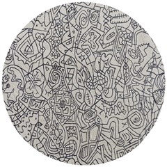 Artwork-005 Wooden Puzzle Round by nate14shop