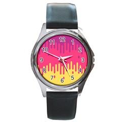 Background-a 013 Round Metal Watch by nate14shop