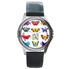 Butterflay Round Metal Watch by nate14shop