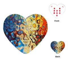Colorful Structure Playing Cards Single Design (heart) by artworkshop