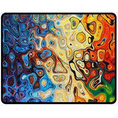 Colorful Structure Double Sided Fleece Blanket (medium)  by artworkshop