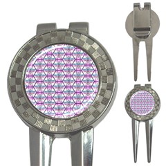 Hackers Town Void Mantis Hexagon Bigender Pride Flag 3-in-1 Golf Divots by WetdryvacsLair