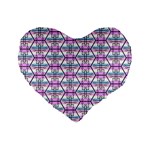 Hackers Town Void Mantis Hexagon Bigender Pride Flag Standard 16  Premium Heart Shape Cushions