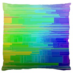 Colors-rainbow-chakras-style Large Flano Cushion Case (one Side) by Jancukart