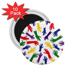 Integration-inclusion-hands-help 2 25  Magnets (10 Pack)  by Jancukart