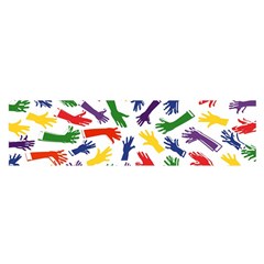 Integration-inclusion-hands-help Oblong Satin Scarf (16  X 60 )