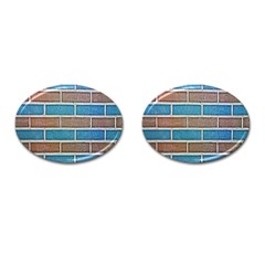 Brick-wall Cufflinks (oval) by nate14shop