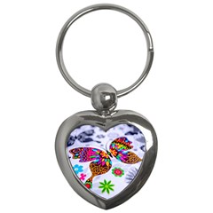 Butterfly-b 001 Key Chain (heart) by nate14shop