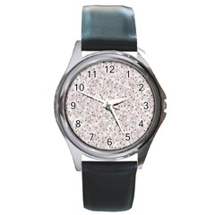 Cherry-blossoms Round Metal Watch by nate14shop