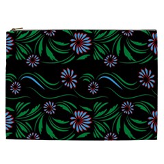 Folk Flowers Print Floral Pattern Ethnic Art Cosmetic Bag (xxl) by Eskimos