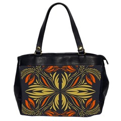 Folk Flowers Print Floral Pattern Ethnic Art Oversize Office Handbag (2 Sides) by Eskimos