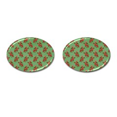 Flowers-b 002 Cufflinks (oval) by nate14shop