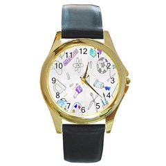 Hd-wallpaper-b 018 Round Gold Metal Watch by nate14shop