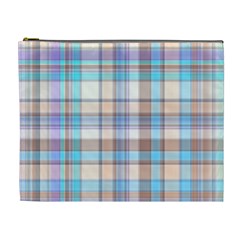 Plaid Cosmetic Bag (xl) by nate14shop