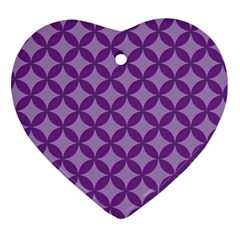 Purple-background Ornament (heart) by nate14shop