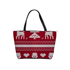 Christmas-seamless-knitted-pattern-background 001 Classic Shoulder Handbag