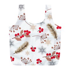 Christmas-seamless-pattern-with-fir-branches Full Print Recycle Bag (l) by nate14shop
