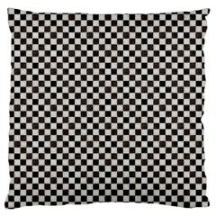 Black And White Watercolored Checkerboard Chess Large Cushion Case (one Side) by PodArtist