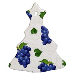 Grape-bunch-seamless-pattern-white-background-with-leaves Ornament (christmas Tree)  by nate14shop