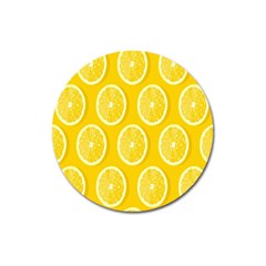 Lemon-fruits-slice-seamless-pattern Magnet 3  (round) by nate14shop