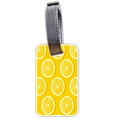 Lemon-fruits-slice-seamless-pattern Luggage Tag (two Sides) by nate14shop