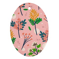 Seamless-floral-pattern 001 Ornament (oval) by nate14shop