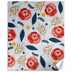 Seamless-floral-pattern Canvas 11  X 14  by nate14shop