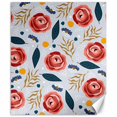 Seamless-floral-pattern Canvas 20  X 24  by nate14shop