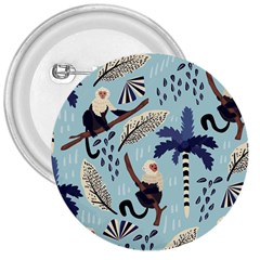 Tropical-leaves-seamless-pattern-with-monkey 3  Buttons