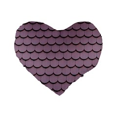 House-roof Standard 16  Premium Flano Heart Shape Cushions by nate14shop