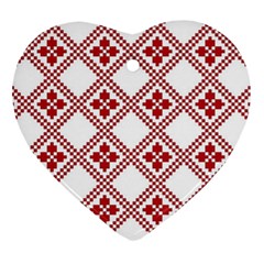 Christmas-pattern-design Heart Ornament (two Sides) by nate14shop