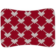 Christmas-seamless-knitted-pattern-background Velour Seat Head Rest Cushion by nate14shop