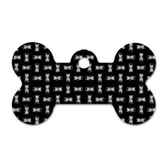 Fantasy Ethnic Caricature Motif Pattern Dog Tag Bone (two Sides) by dflcprintsclothing