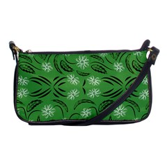 Folk Flowers Print Floral Pattern Ethnic Art Shoulder Clutch Bag by Eskimos