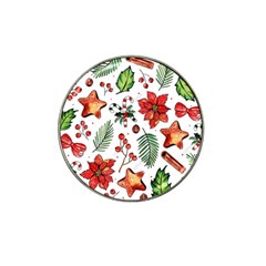 Pngtree-watercolor-christmas-pattern-background Hat Clip Ball Marker by nate14shop