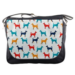 Animal-seamless-vector-pattern-of-dog-kannaa Messenger Bag by nate14shop