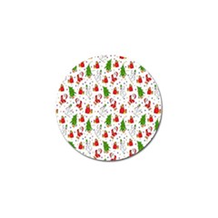Hd-wallpaper-christmas-pattern-pattern-christmas-trees-santa-vector Golf Ball Marker (10 Pack) by nate14shop