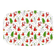 Hd-wallpaper-christmas-pattern-pattern-christmas-trees-santa-vector Mini Square Pill Box by nate14shop