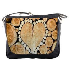 Wooden Heart Messenger Bag by nate14shop