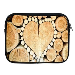 Wooden Heart Apple Ipad 2/3/4 Zipper Cases by nate14shop