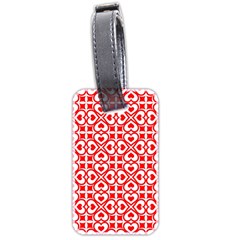 Background-heart Luggage Tag (two Sides) by nate14shop