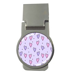 Heart-purple-pink-love Money Clips (round)  by nate14shop