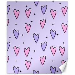 Heart-purple-pink-love Canvas 8  X 10  by nate14shop