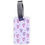 Heart-purple-pink-love Luggage Tag (two sides) Front