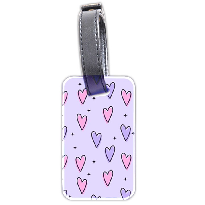 Heart-purple-pink-love Luggage Tag (two sides)