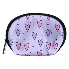 Heart-purple-pink-love Accessory Pouch (medium) by nate14shop